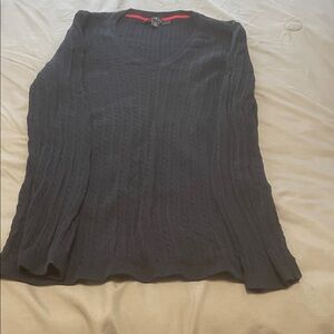 Tommy Hilfiger Black V-Neck Sweater